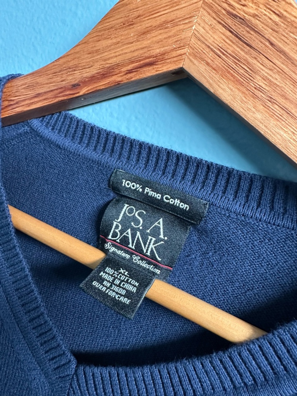 Reworked Jos. A. Bank XL American Flag Sweater | OOAK Cotton Ralph Lauren Style - Picture 4 of 8